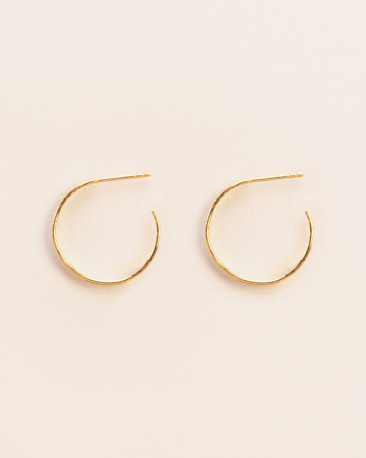 18K Simple Gold Hoops