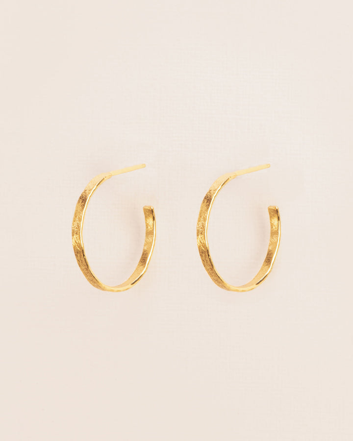 18K Simple Gold Hoops