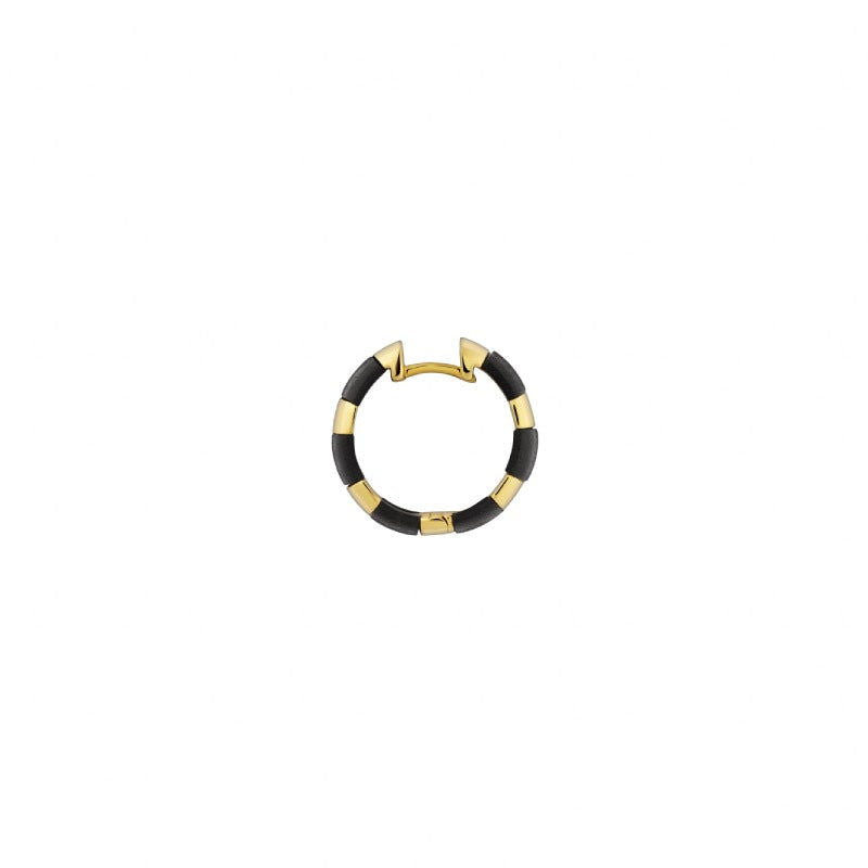 Elsa Striped Hoop aus 18K Gold 