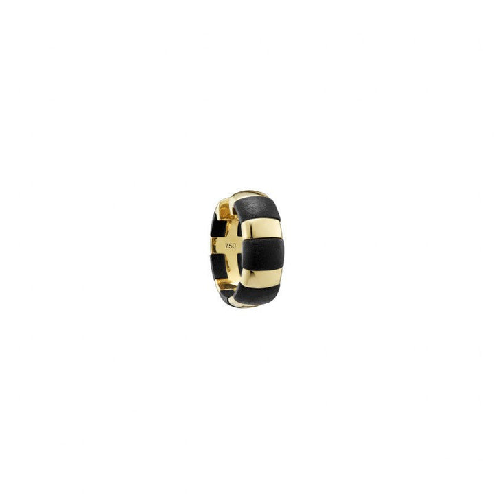 Elsa Striped 18K Gold Hoop