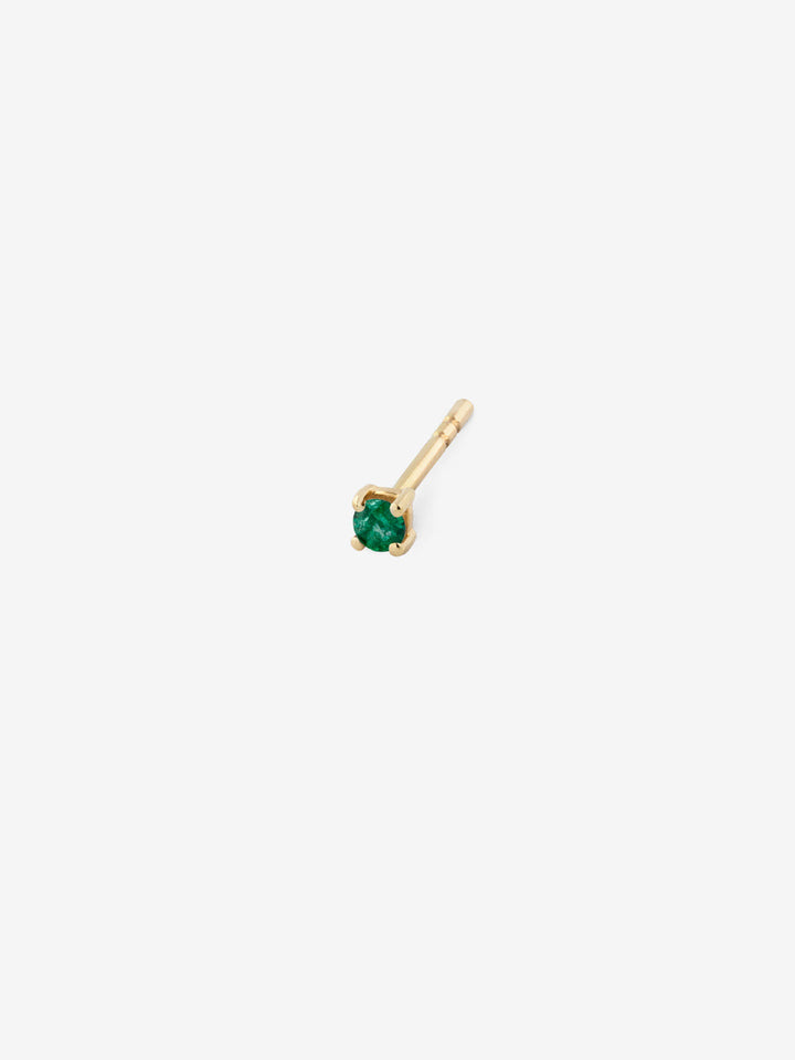 Emerald 0.04 14K Gold, Whitegold or Rosegold Stud w. Emerald