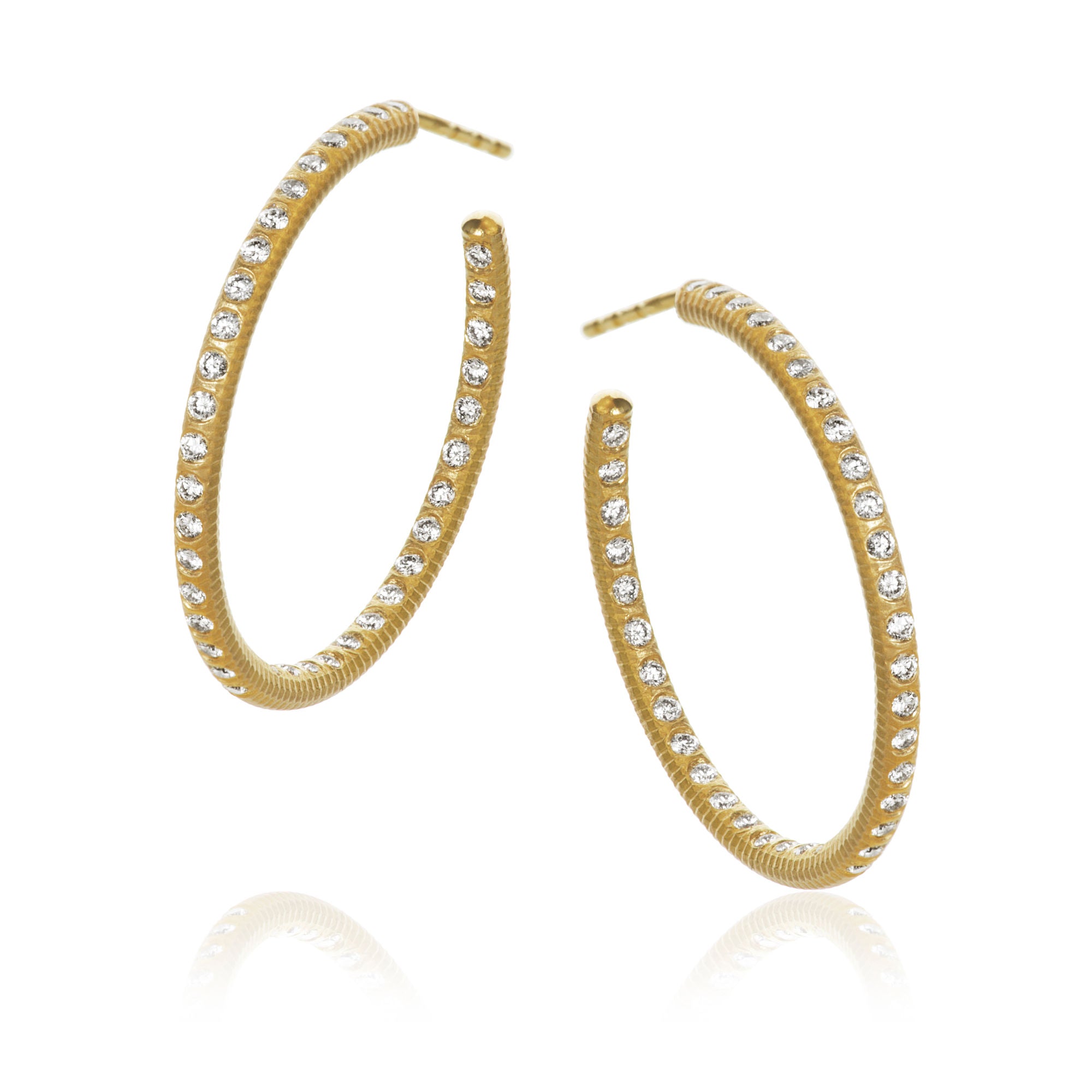 Large Esme Galaxy 18K Guld Hoops m. Diamanter
