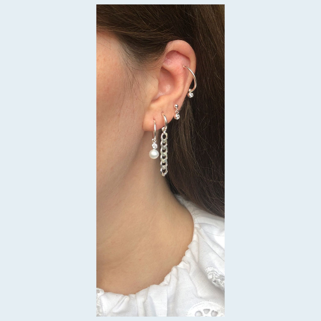 Savannah Silver Hoop