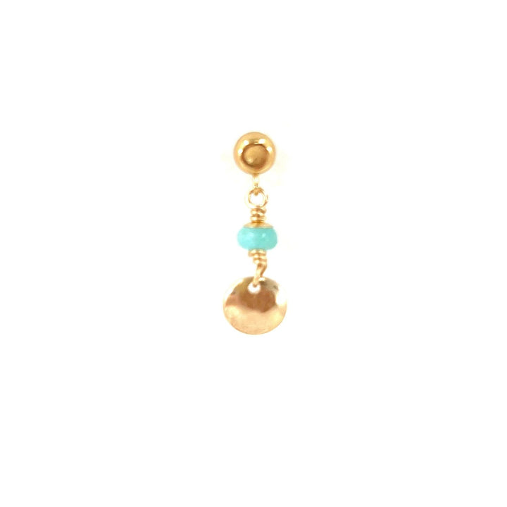 Edda 14K Goldfilled Stud w. Amazonite