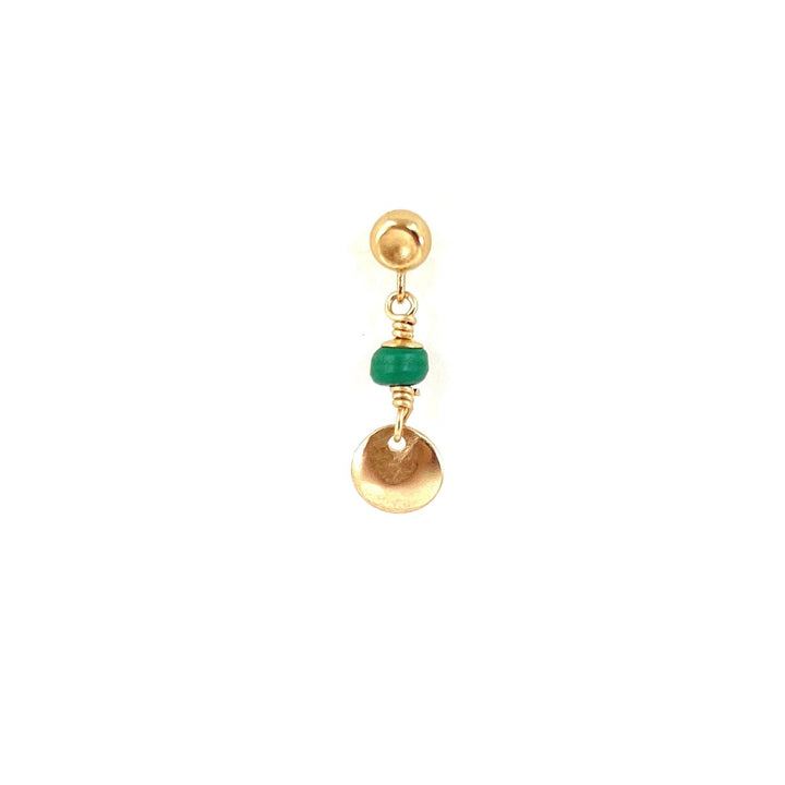 Edda 14K Goldfilled Stud w. Malachite