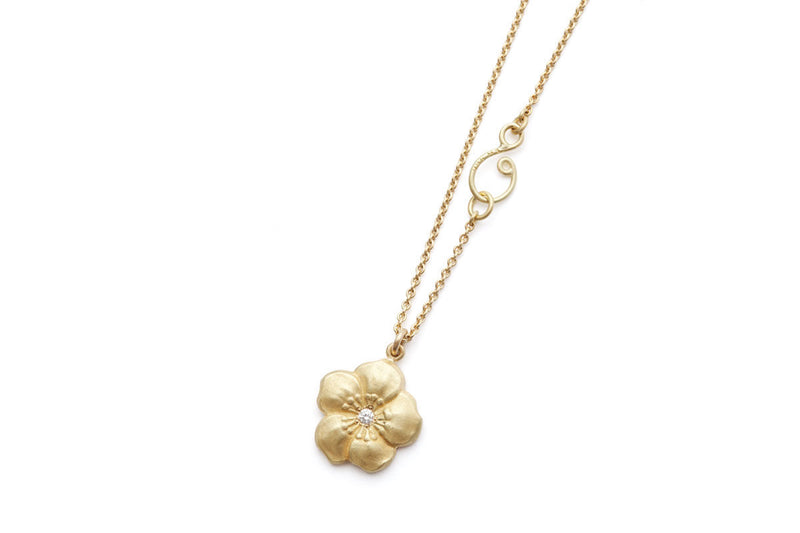 Anemone 18K Gold Necklaces w. Diamond