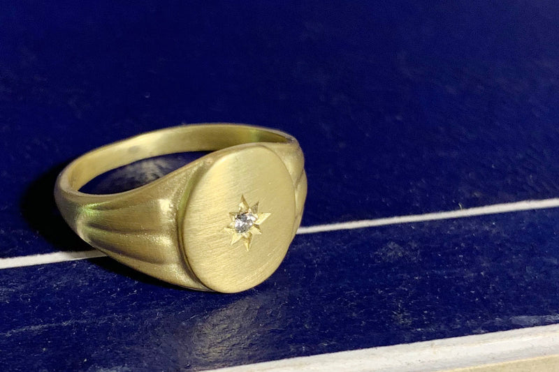 Avalon Star 18K Guld Ring m. Diamant