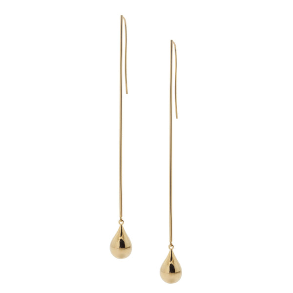 MK Drop Gold Plated Earrings