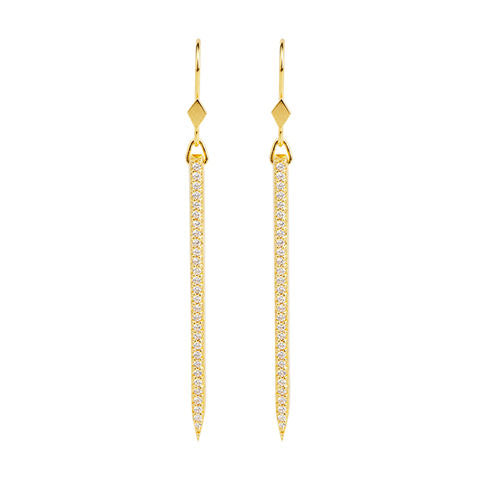 Evita Gold Plated Earrings w. Zirconias