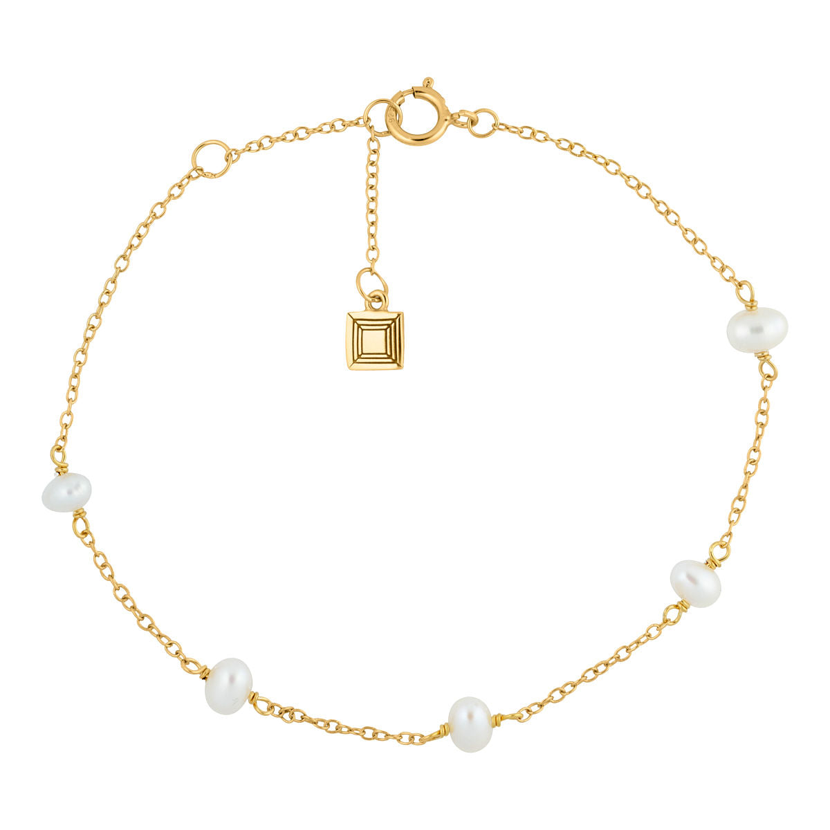 Purity 18K Gold Plated Bracelet w. Pearls