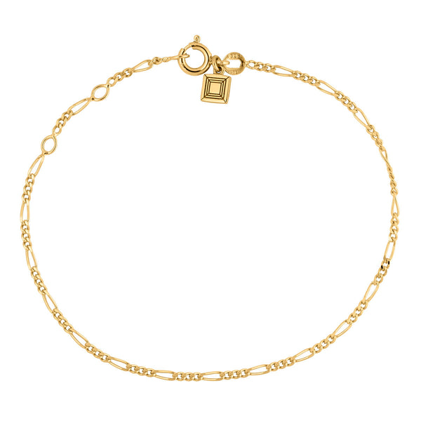 Figaro 18K Gold Plated Bracelet