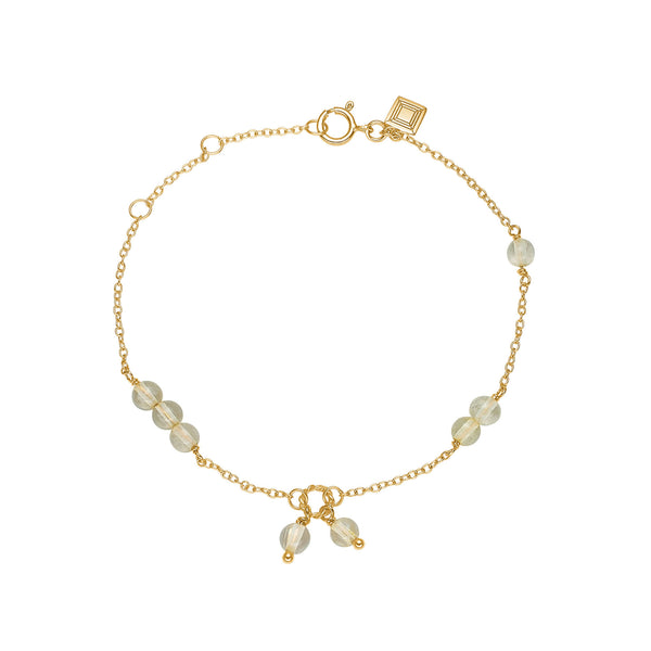 Unicorn 18K Gold Plated Bracelet w. Rutile Quartz