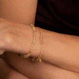 Unicorn 18K Gold Plated Bracelet w. Faceted Labradorite