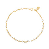 Reef 18K Gold Plated Bracelet w. Pearls