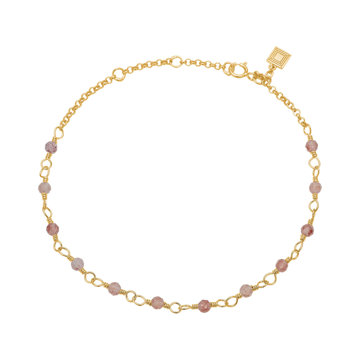 Reef 18K Forgyldt Armbånd m. Kvarts