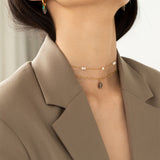Purity Halskette 18K vergoldet I Perlen