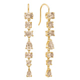 Unicorn 18K Gold Plated Earrings w. Quartz