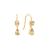Olalla 18K Forgyldte Hoops m. Champagne Kvarts