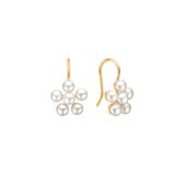 Reef 18K Gold Plated Earrings w. Pearls