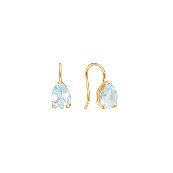 Reef 18K Gold Plated Earrings w. Topaz