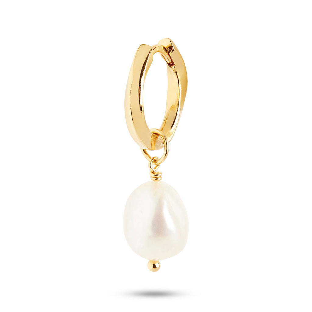 Pearl Jam 18K Gold Plated Earring-Pendant w. Pearl