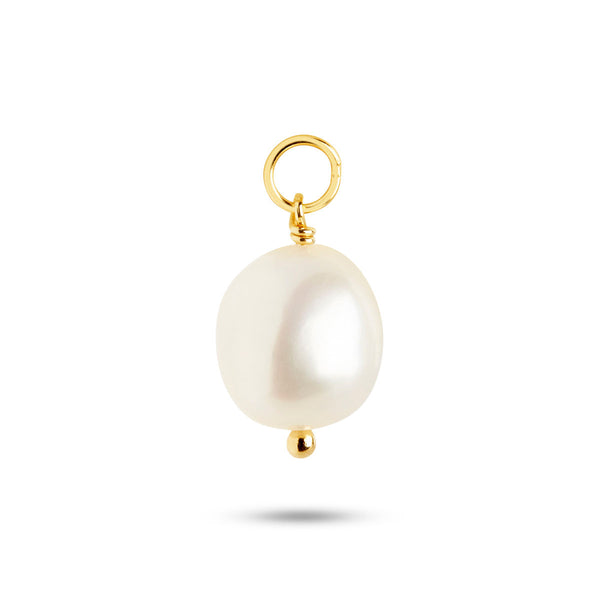 Pearl Jam 18K Gold Plated Earring-Pendant w. Pearl