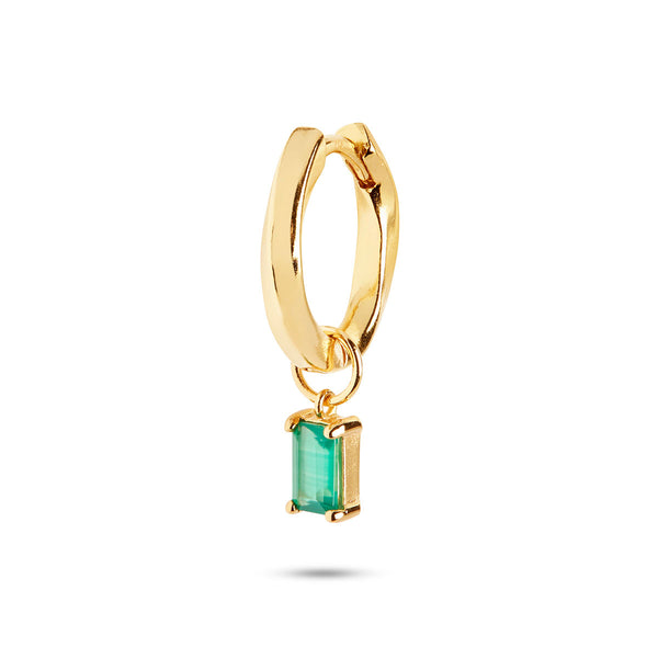 Gem Candy 18K Gold Plated Earring-Pendant w. Agate