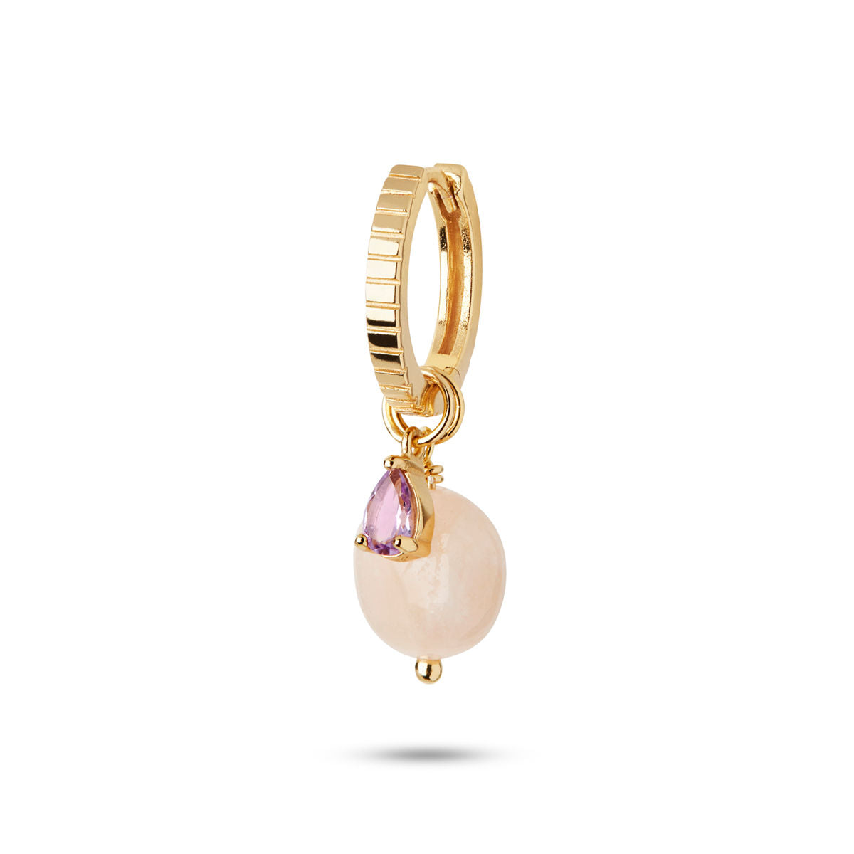 Archive 18K Gold Plated Earring-Pendant w. Morganite