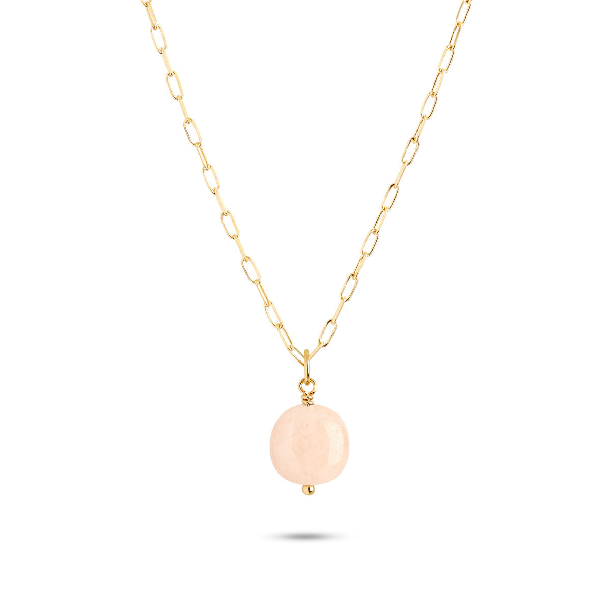 Archive 18K Gold Plated Earring-Pendant w. Morganite