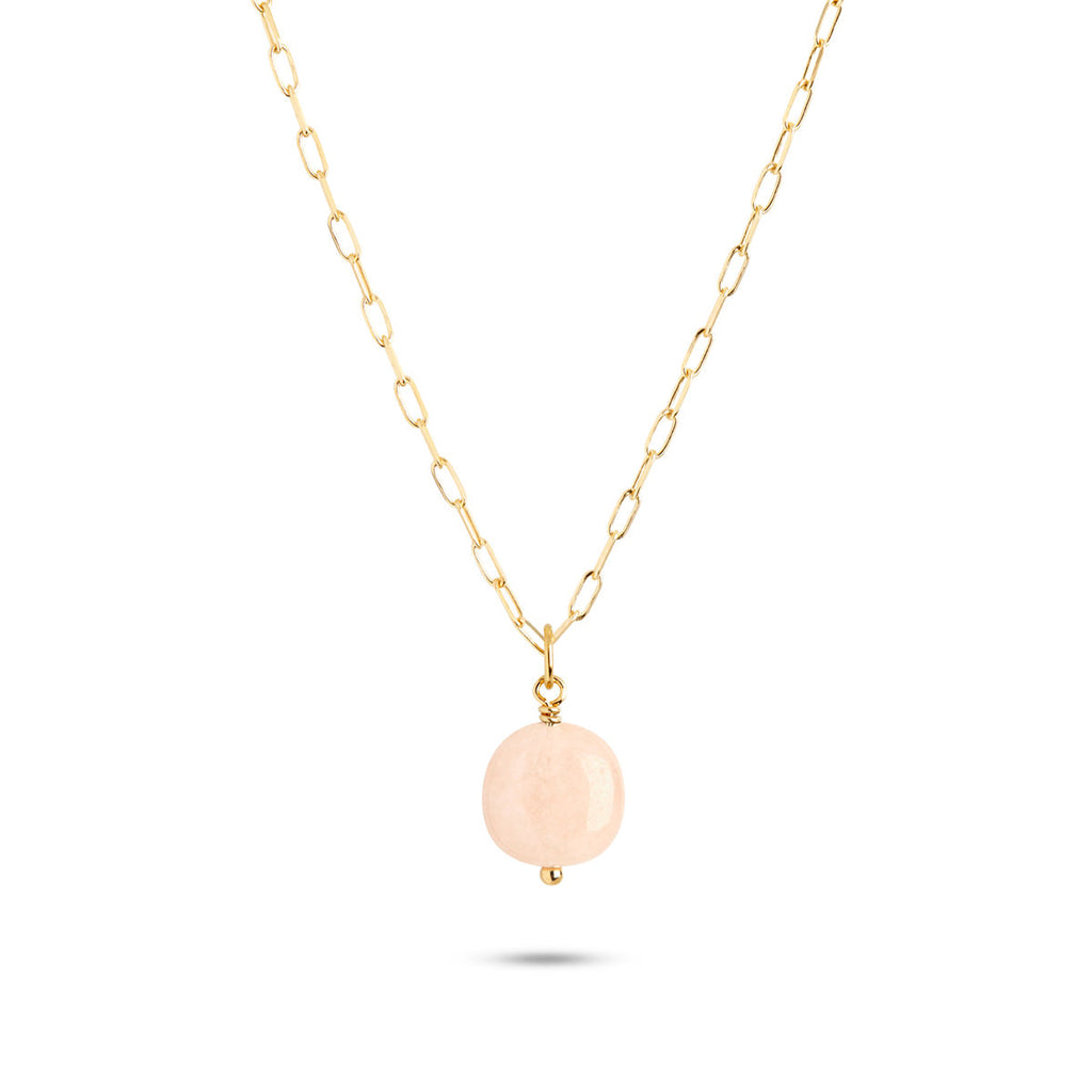 Archive 18K Forgyldt Ørerings-Vedhæng m. Morganit