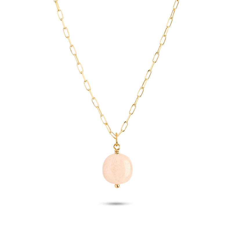 Archive 18K Gold Plated Earring-Pendant w. Morganite