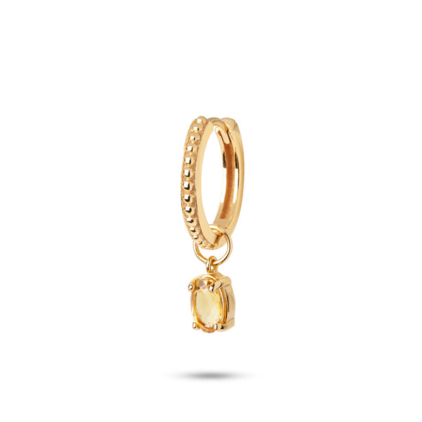 Gem Candy 18K Gold Plated Earring-Pendant w. Citrin