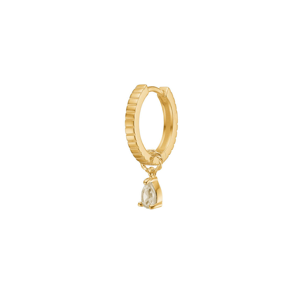 Olalla 18K Gold Plated Pendant w. Quartz