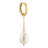 Pearl Jam chain 18K Gold Plated Earring-Pendant w. Pearls
