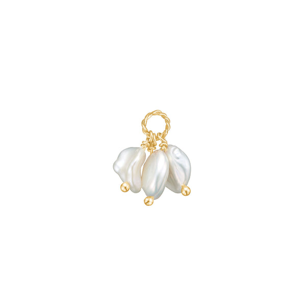 Unicorn 18K Gold Plated Pendant w. Pearls
