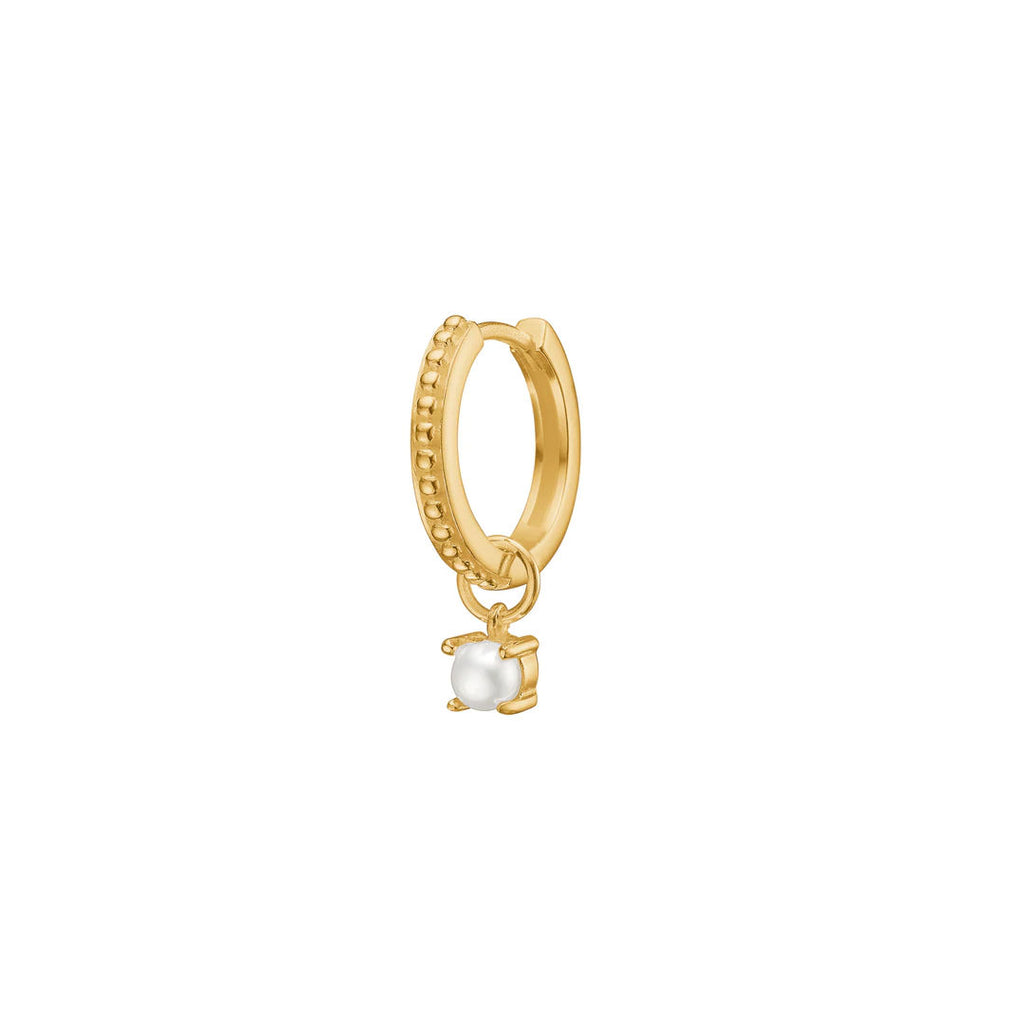18K Gold Plated Pendant w. Pearl