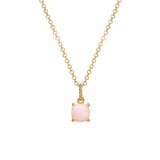 Pink 18K Gold Plated Pendant w. Opal