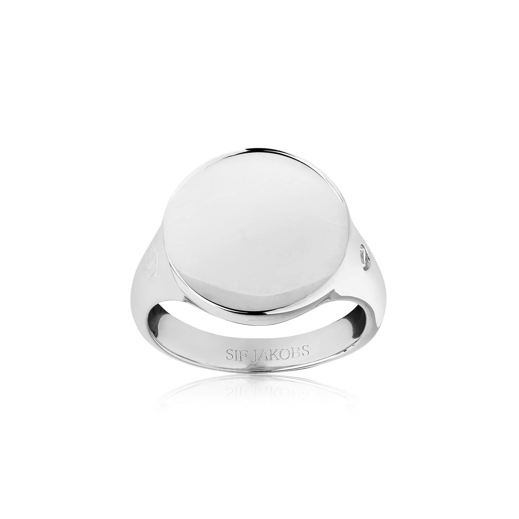 Follina Pianura Grande Silver Ring w. White Zirconia