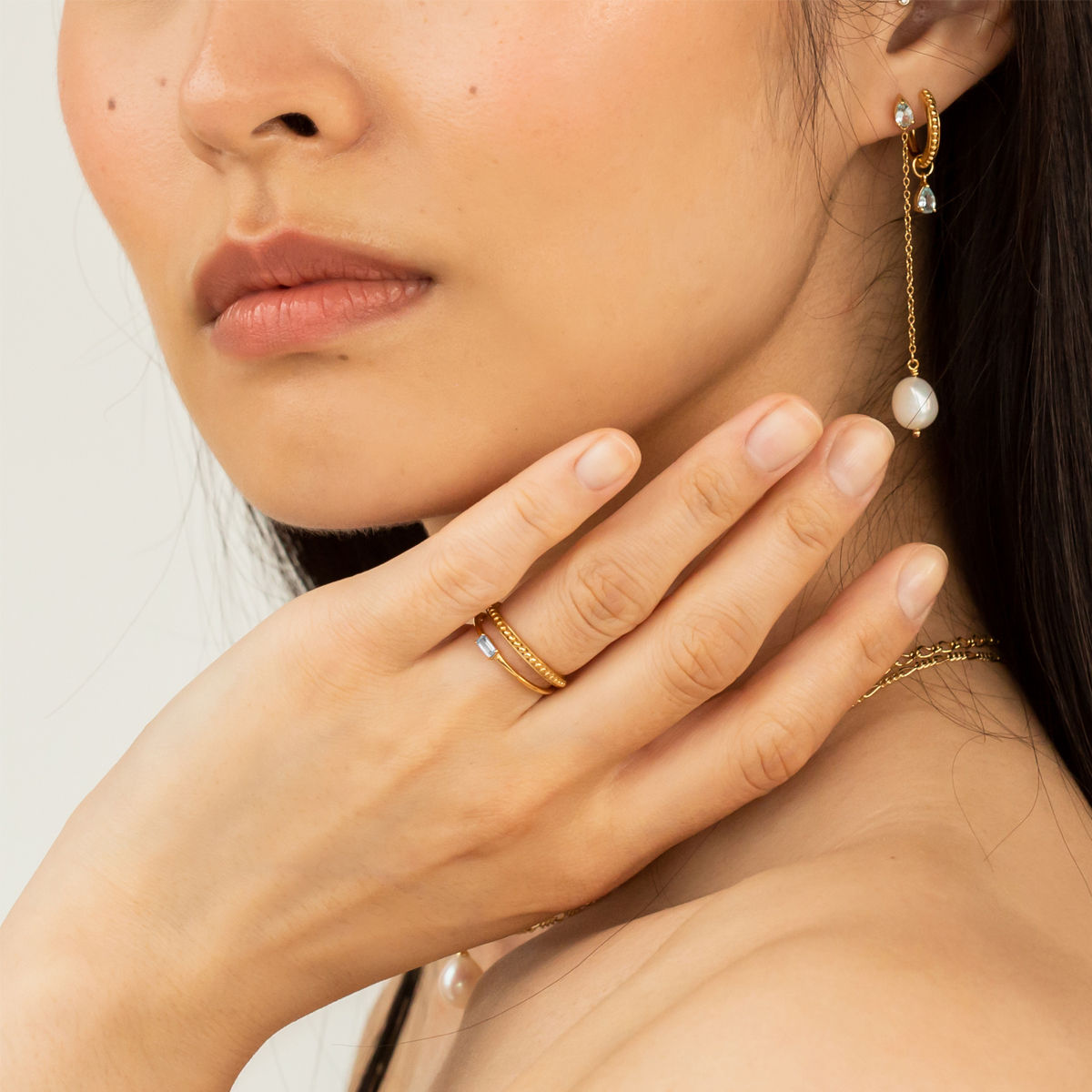 Gem Candy Blå 18K Forgyldt Ring m. Topas