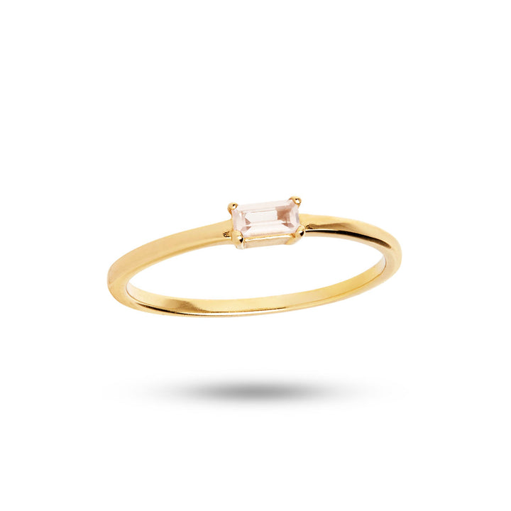 Confetti Rosa Ring 18K vergoldet I Quartz