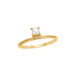 Unicorn 18K Gold Plated Ring w. Pearl