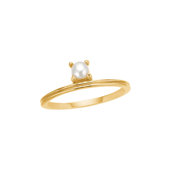 Unicorn Ring 18K vergoldet I Perle