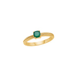 18K Gold Plated Ring w. Green Agate