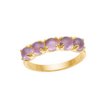 Olalla 18K Gold Plated Ring w. 5 Amethyst