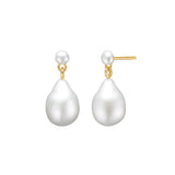 Reef 18K Gold Plated Studs w. Pearls