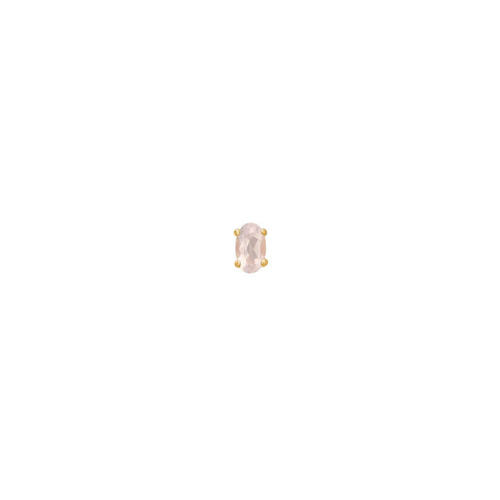 Rose 18K Gold Plated Studs w. Quartz