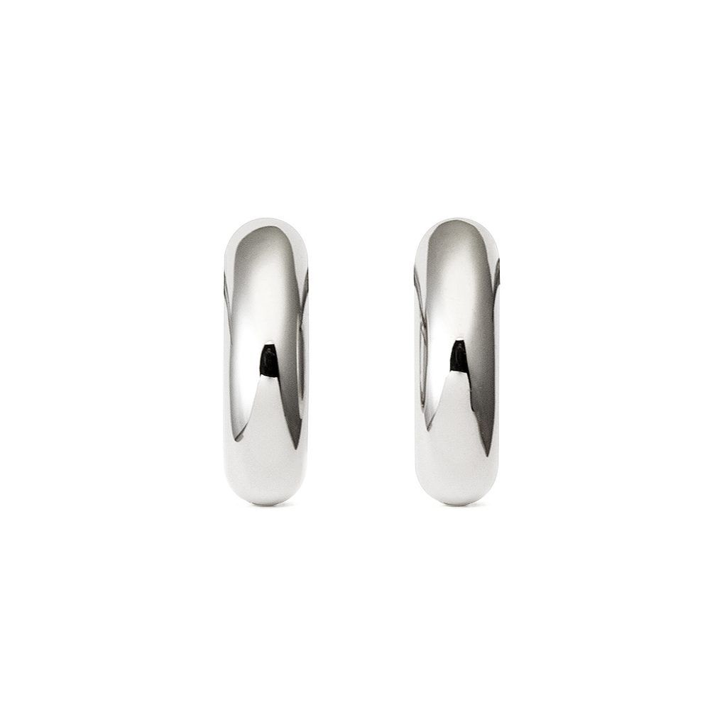 Absolute Big 18K Whitegold Creoles