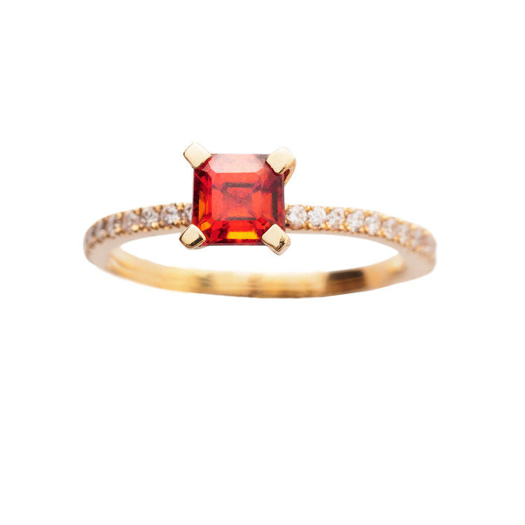Firenze Ring Gold, White, Red