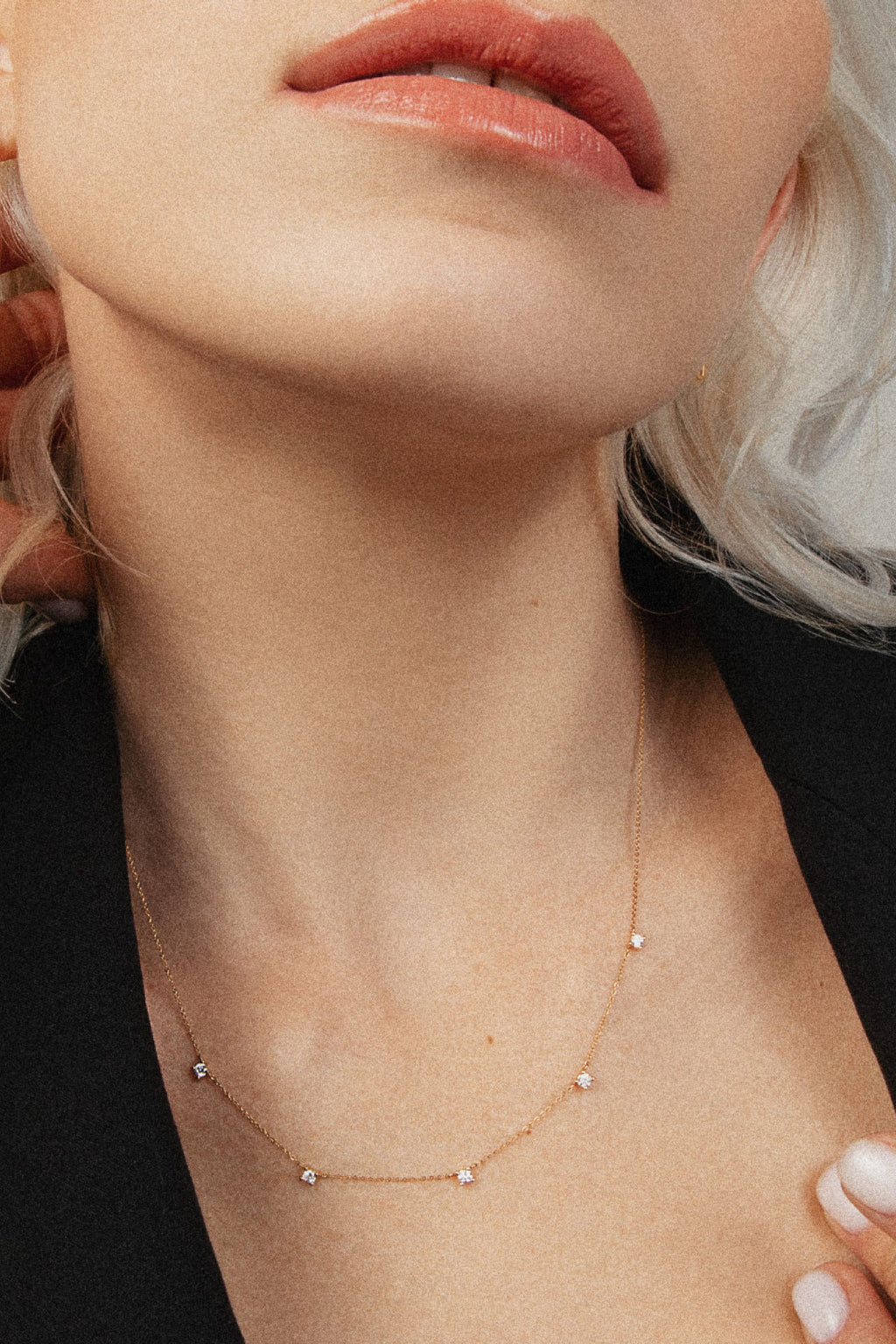 Fived Halskette aus 18K Weißgold I Labor-Diamanten