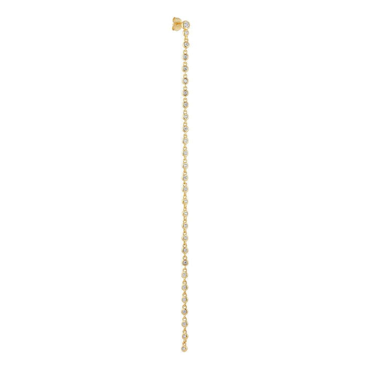 Flow 18K Gold Plated Stud w. Zirconia